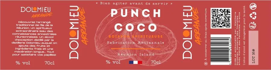 Étiquette Punch Coco